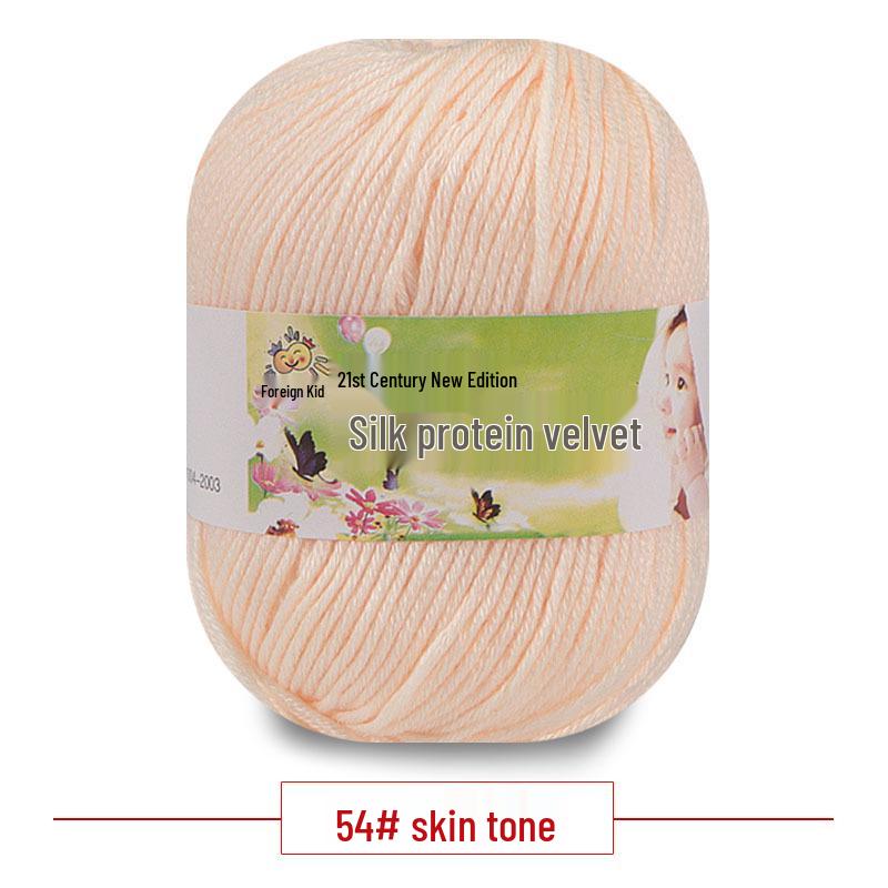 Silk Protein Baby Milk Cotton Yarn for Infant Sweaters, Hats, Shoes, Doll Crochet, and DIY Knitting Projects