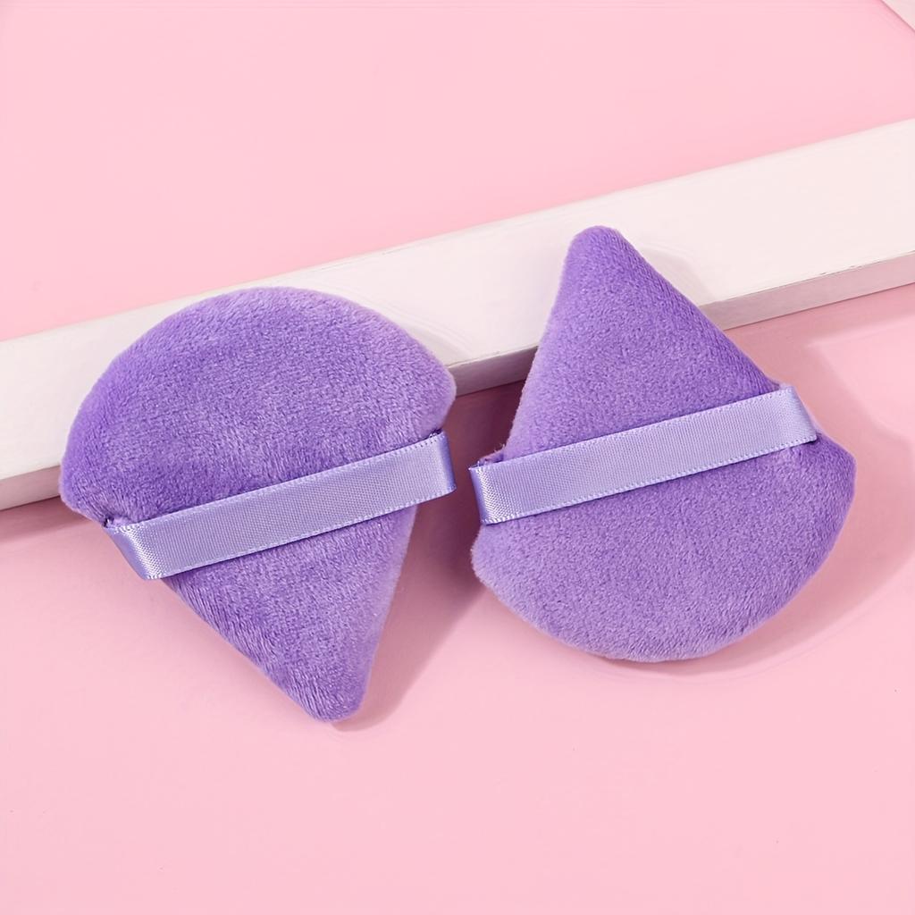 10PCS Triangle Powder Puff Soft Makeup Sponge For Face Eyes Contouring Shadow Cosmetic Washable Mini Velvet Foundation Puff