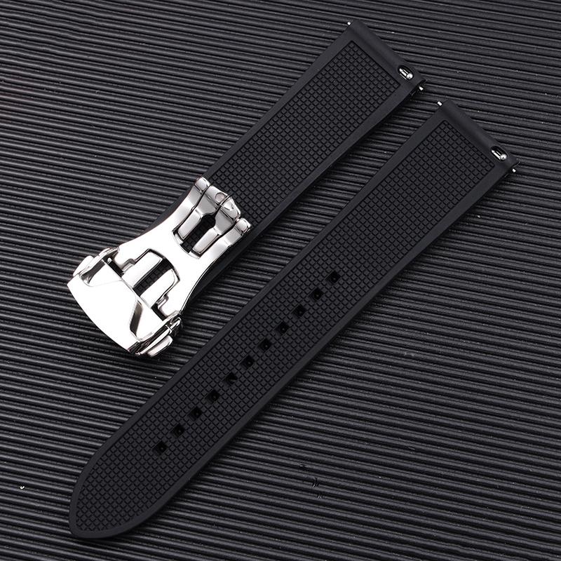 Watchband for Omega Seamaster 300 Speedmaster for 19mm 20mm 21 22mm Rubber Silicone Soft Waterproof and sweat proof Watch Strap