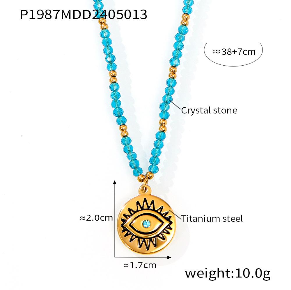 Dopamine Personalized Crystal & Titanium Butterfly Pendant Necklace for Women