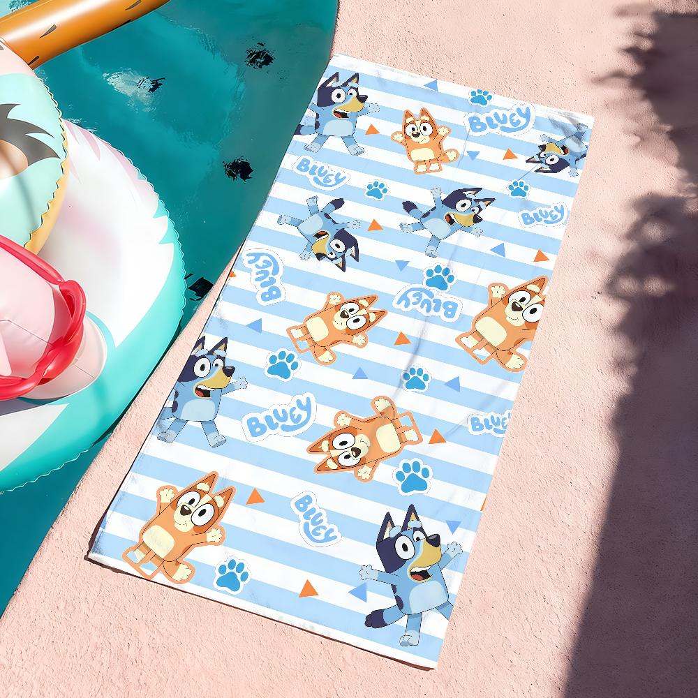 Cartoon cute B-Bluey Towel Drying Bath Towel Applicable To Light Swimming Camping Yoga Beach Out