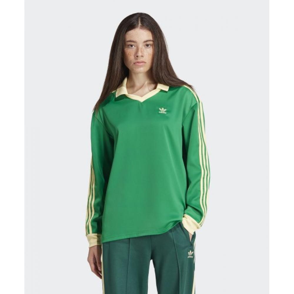 

Атласная футболка с длинными рукавами ADIDAS 3S зеленая IR6102