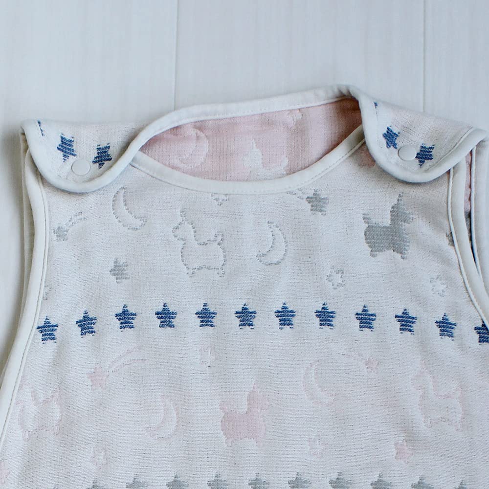 Rody nino Rody Gauze Made in Gauze Sleeper for Babies 6-Layer Sleeper, Japan, 6-Layer (Pink/Navy)