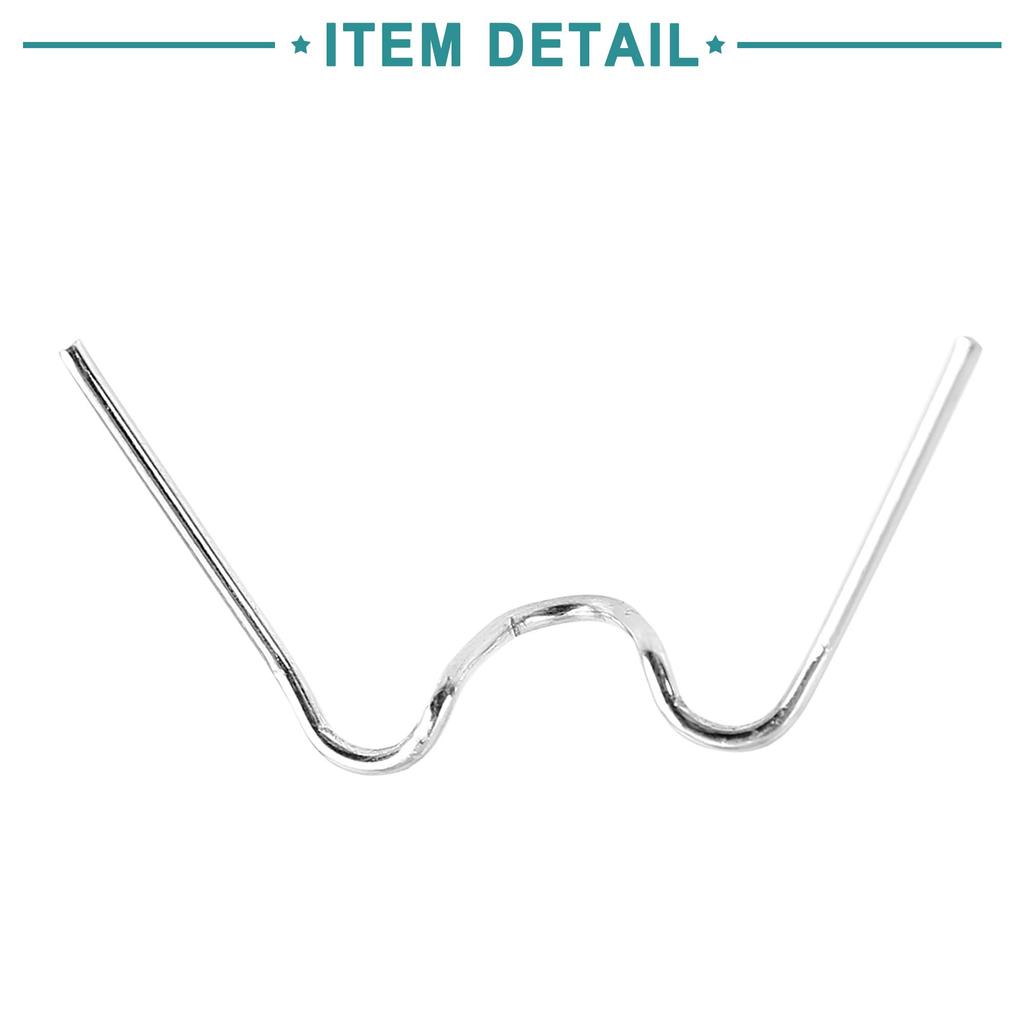 ACROPIX 10 Pcs Motorcycle Fastener Spring Clip Round Headlight Universal Replacement Silver Tone