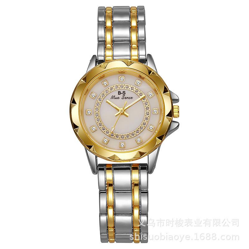 

Женские часы Роскошный бренд Высокое качество Стальной браслет Цветок Белый перламутр Водонепроницаемые Модные женские кварцевые часы золотисто-коричневый