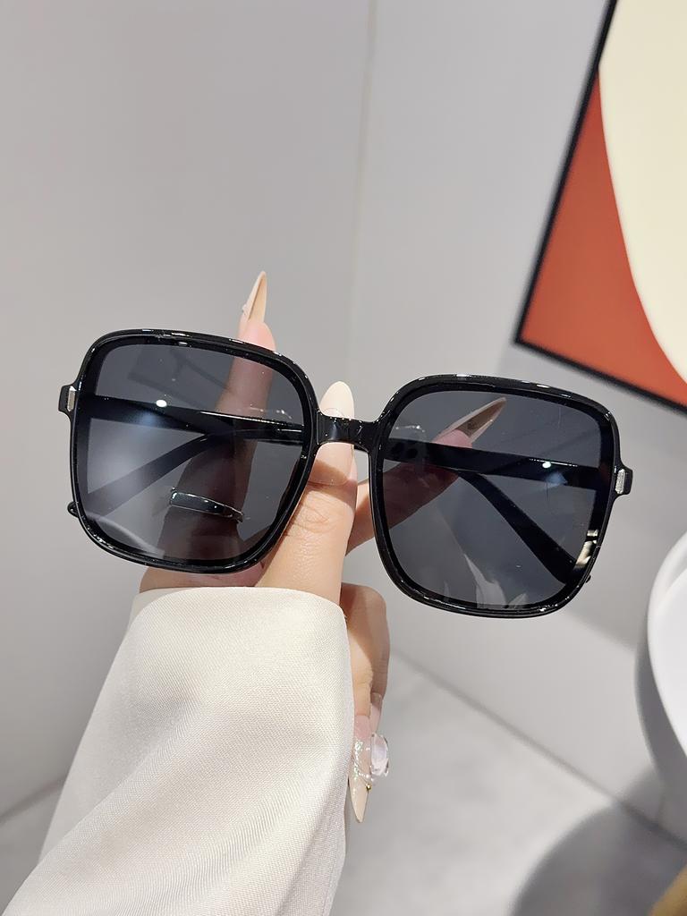 1Pc Large Frame Square Fashion Sunglasses Unisex Glasses Suitable for Fashion Outfits, Trendy Styles, and Vacation Parties