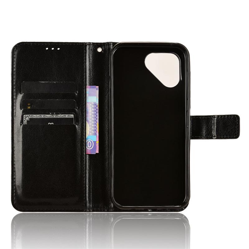 Fairphone 5/6 Leather Flip Case with Card Slot and Lanyard