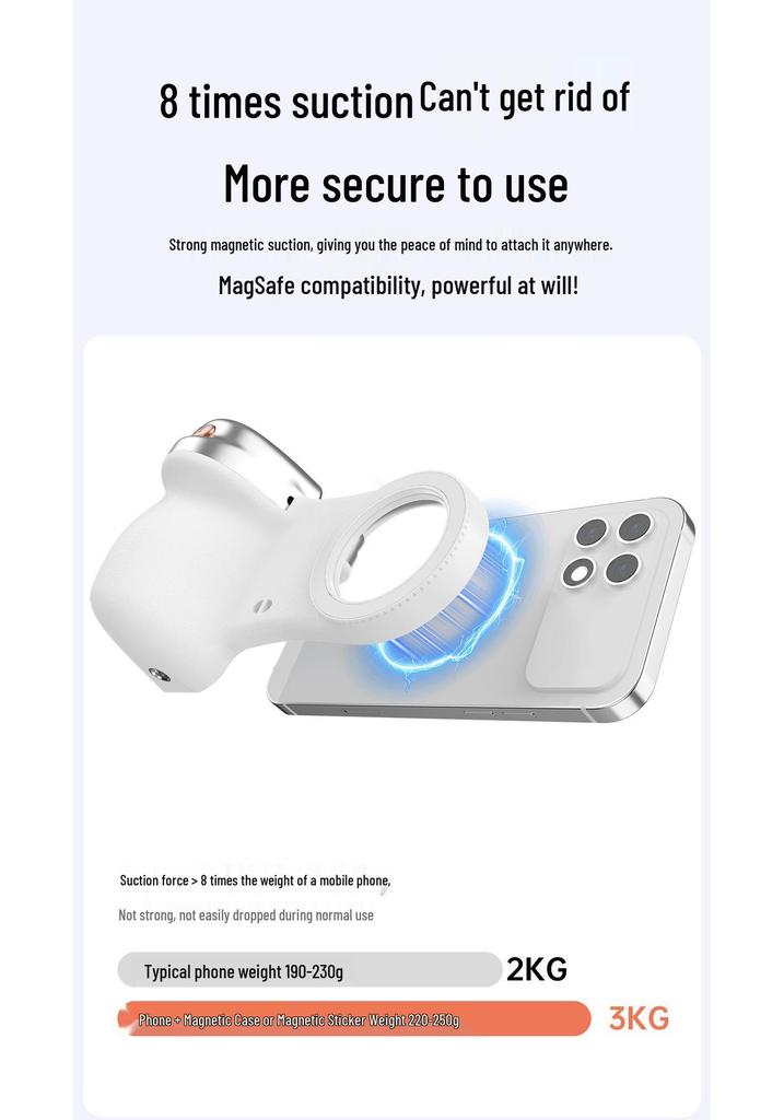 Bluetooth Magnetischer Telefon Fotografie Stabilisator K02 - Universeller Tragbarer Griff für Smartphone Fotoaufnahmen