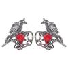 Gothic Raven Stud Earrings Dark Style Alloy Hypoallergenic Ear Studs Jewelry for Anime Fans and Young Trendsetters