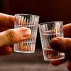 6ks Sada 20ml Pruhovaná Sklenice na Zahraniční Víno Malý Objem Sklenice na Likér Průhledné Sklenice na Brandy Vodku Party Bar Specifická Sklenice na Víno