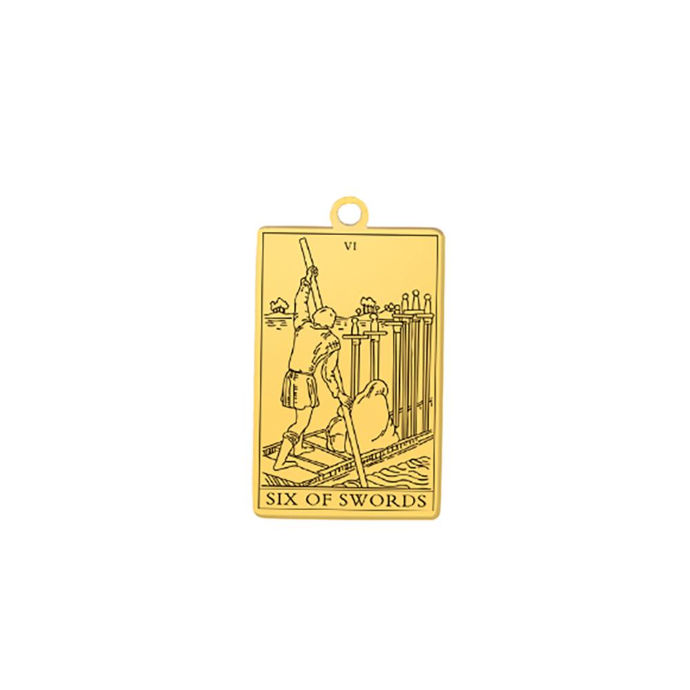 Suit of Pentacles Tarot Cards Vintage Amulet Pendant for Necklaces Suit of Swords Traditional Tarot Art Minor Arcana Wholesale