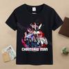 New Chainsaw Man Children T-shirts Anime Character Printed T-shirt Kids Casuals Sports Short Sleeves Tops Baby Boys Clothing
