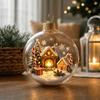 Unique Christmas Gift Ideas Glowing Ball Ornaments, 3D LED Lighted Acrylic Hanging Light-up Holiday Keepsakes Balls for Tree Mantel Window, Home Decor