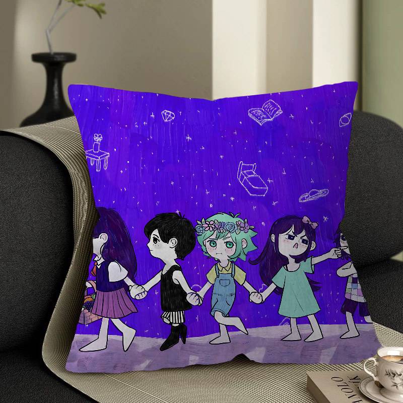 Anime Omori Pillow Cushion Cover Pillowcase Living Room Sofa Home Decor