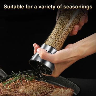 200ml Pepper Grinder Labor-saving Adjustable Coarseness Salt Pepper Spice Grinding Mill Manual Salt Shaker Kitchen Gadget