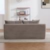 Modular compression sofa made of chenille fabric, filled with 30D high-elasticity foam. Easy to move with non-slip base, ideal for living room.Gray