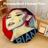 Portable Auto Folding Umbrella,Ariana Grande 8 Rib Waterproof Umbrella For Camping Commute