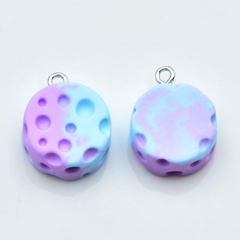 Gradient Color Resin Cheese Earrings & Keychain Pendant - 3D Food Toy DIY Jewelry Accessories. № 3