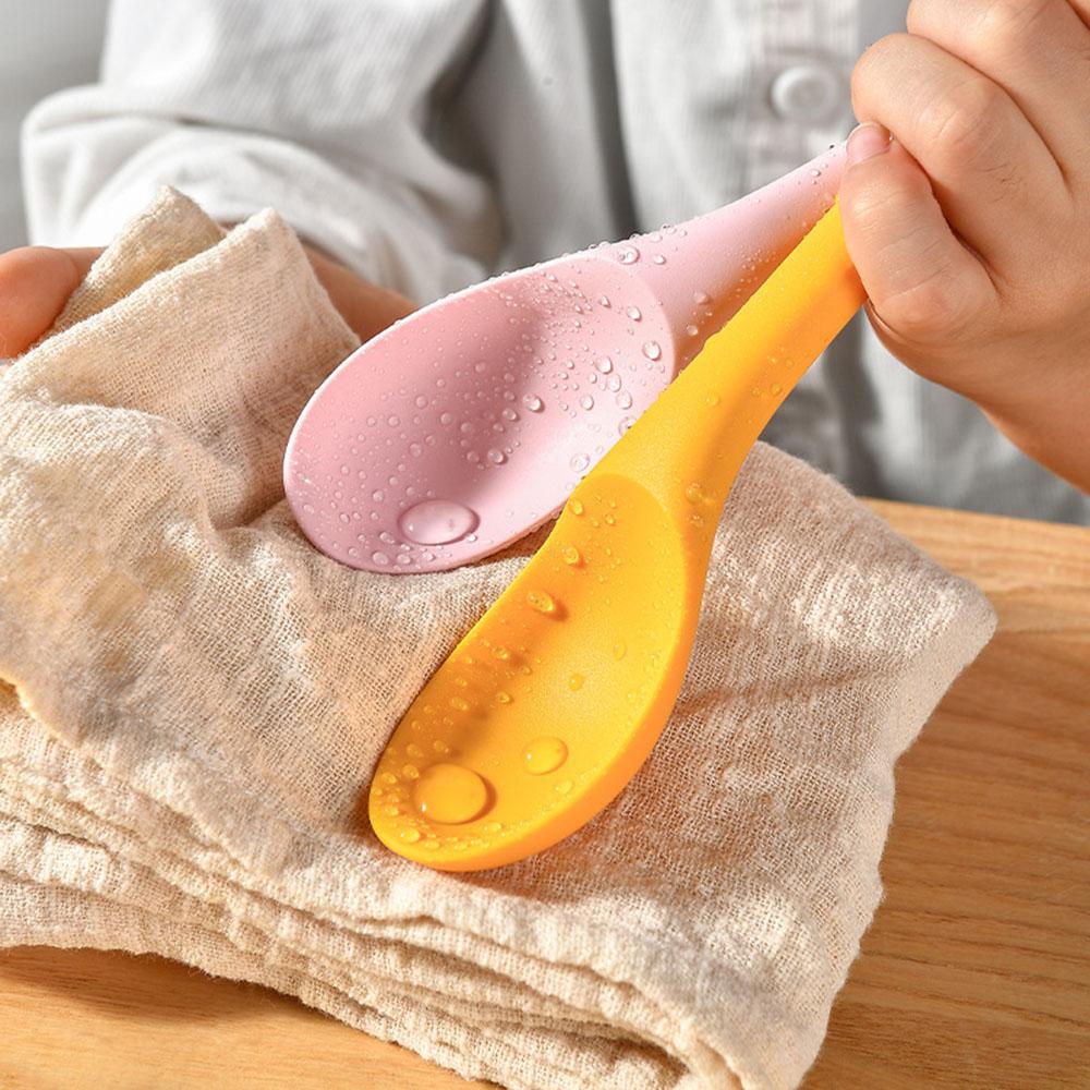 4Pcs Heat-resistant Silicone Mixing Spoon Nonstick Kitchen Cooking Spoon Baking Spoon for Cooking Stirring Mixing and Serving