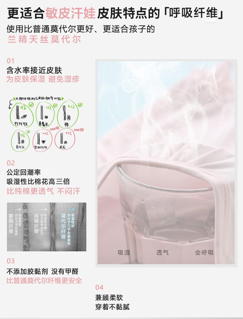 Tencel Modal Girls' Pajamas New Summer Thin Children's Home Clothes Seven Sleeve Air Conditioning Clothes Summer Clothes