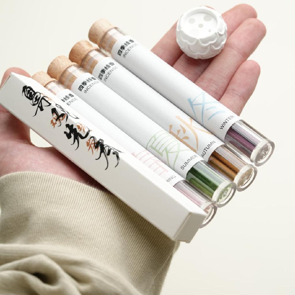 Colorati Bastoncini di Incenso Quattro Stagioni Legno di Agar Giapponese Sandalo Aromaterapia da Interno Yoga Rimozione Odori