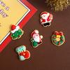 10Pcs Christmas Resin Accessories Cute Santa Claus Snowman Elk Christmas Tree Flat