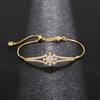 Huitan Fashion Luxury Bracelets for Women Wedding Ceremony Accessories with Brilliant Cubic Zirconia Gorgeous Jewelry for Female
