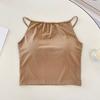 Beautiful Back Ice Silk Small Suspender Vest Women's Summer Sports Pure Desire Wind Tube Top with Chest Pad Base, Outer Wear Yoga Bra