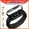 Xiaomi 2in1 Case Screen Protector For Xiaomi Mi Band 7 6 5 4 3 Case+Film Full Coverage Protective Cover For Miband 6 7 Band 5 4 3 NFC