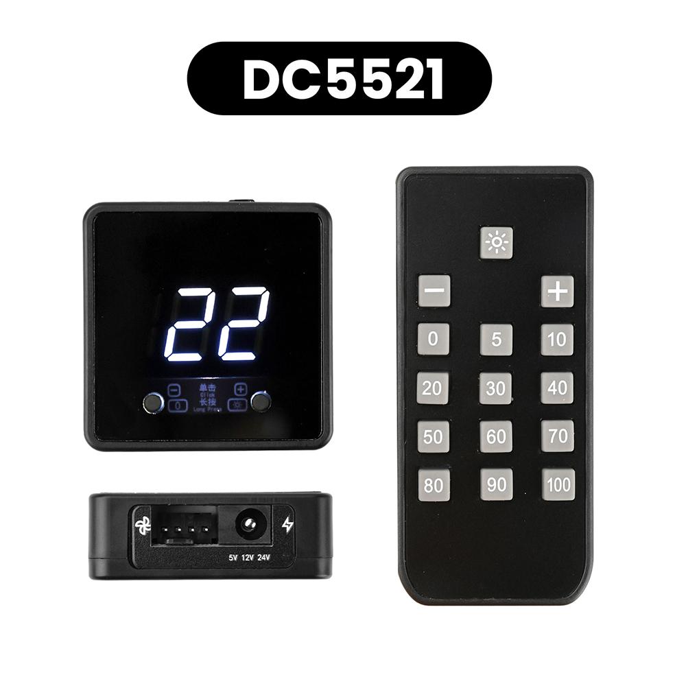 

4-контактний ШІМ-контролер швидкості вентилятора з цифровим дисплеєм та пультом дистанційного керування, DC 24V 12V 5V, регулятор для DIY охолодження ПК