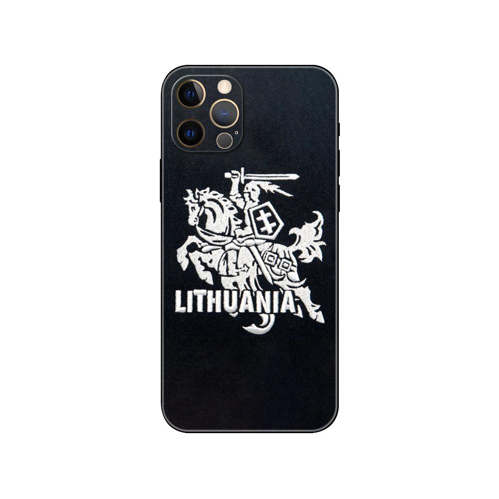 Latvia Lithuania Flag Phone Case for Iphone 5 5s 2020se 6 6s 7 8 Plus X 10 XR XS 11 12 13 Mini Pro MAX Black Tpu Back Cover