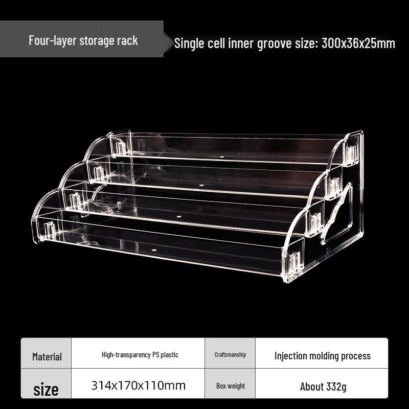 Mehrschichtiges transparentes Displayregal für Nagellack, Lippenstift und Kosmetik