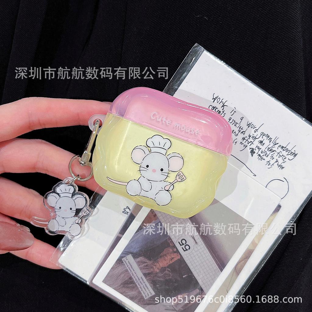 Cute chef mouse for apple AirPods 1 generation protective case 1st generation AirPods 1 generation pro earphone case