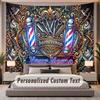 Barber Salon (40) Theme Personalized Tapestry Custom Name Text Wall Hanging Tapestry Home Background Decoration