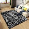 3D Letter Number Retro Nostalgia Area Rug,Carpet Rug for Living Room Bedroom Sofa Doormat,Kids Play Crawling Non-slip Floor Mat