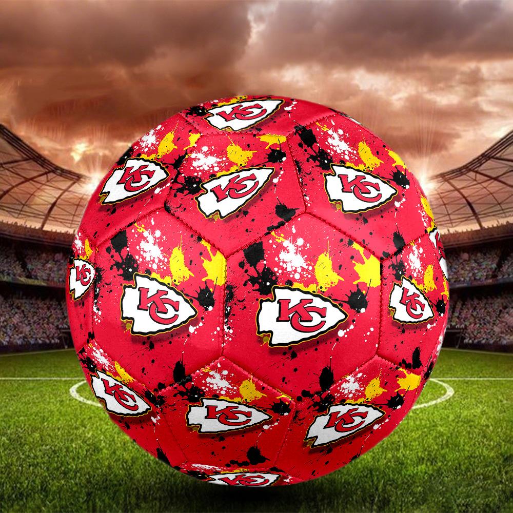 Kansas City Indoor Soccer Ball Size 5 Colorful All Ages Machine Stitched PVC Competition Ready Durable High-Bounce