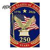 250th Anniversary Flag America Garden 250 Years of Freedom Patriotic Banner Outdoor Decoration 4th July Yard Sign for Independence Day Memorial