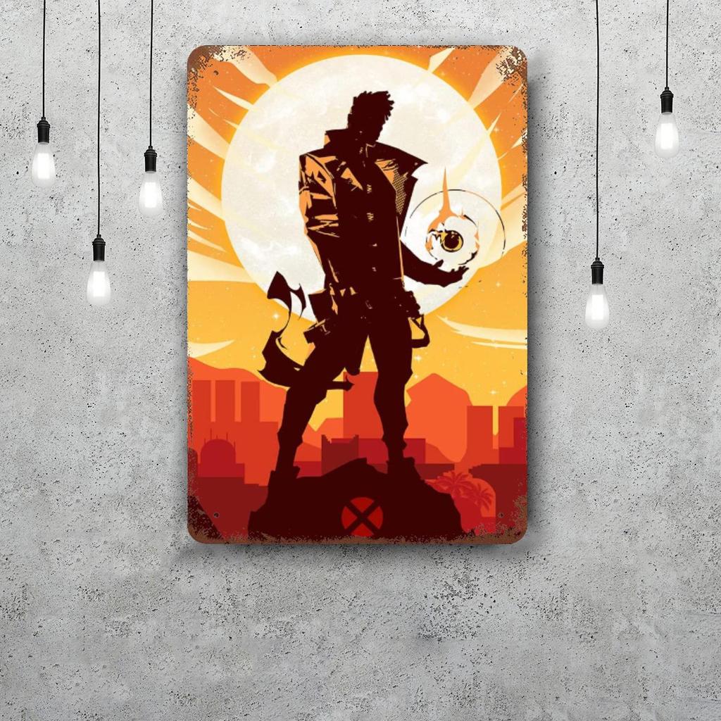 Cypher Valorant Vintage Metal Tin Signs Posters Decor Retro Metal Plaque Wall Art Decor for Garage Bar