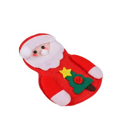 Cutlery Holder Fork Bag Holiday Supplies DIY Prop Multipurpose Tableware Decorations Red Santa Storage Container Christmas Decor