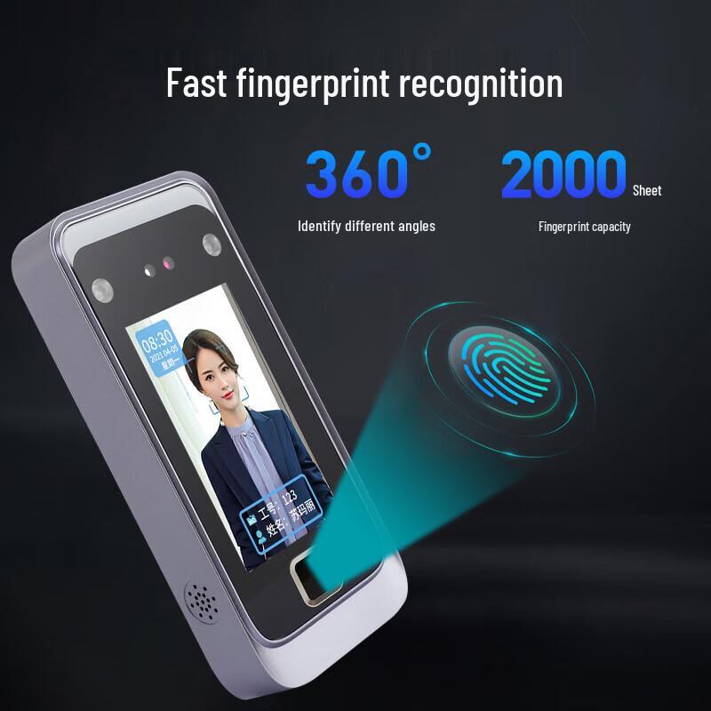 Realand F207F Dynamic Face & Fingerprint Attendance & Access Control Terminal CN plug (adapter included)