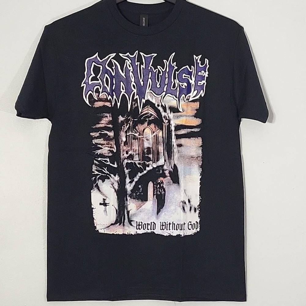 CONVULSE World Without God S SMALL T-Shirt Black Mens Band Logo Unisex T-Shirt M
