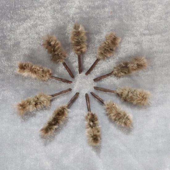 Lindo espanador de penas ecológico em escala 1/12, modelo mini brinquedo para casa de bonecas