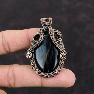 Nellite Gemstone Pendant Copper Wire Wrapped Jewelry Handmade Pendant Copper Wire Pendant Nellite Jewelry Latest Design Pendant Gift For Her
