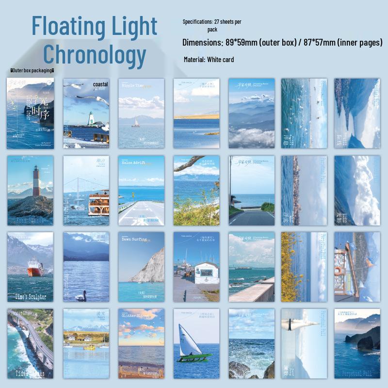 Mu Ran LOMO Card: Romantic Blue Universe Scenery Message & Journal Decoration