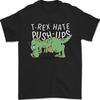 T-Rex Hates Pushups Dinosaur Men's 100% Cotton T Shirt