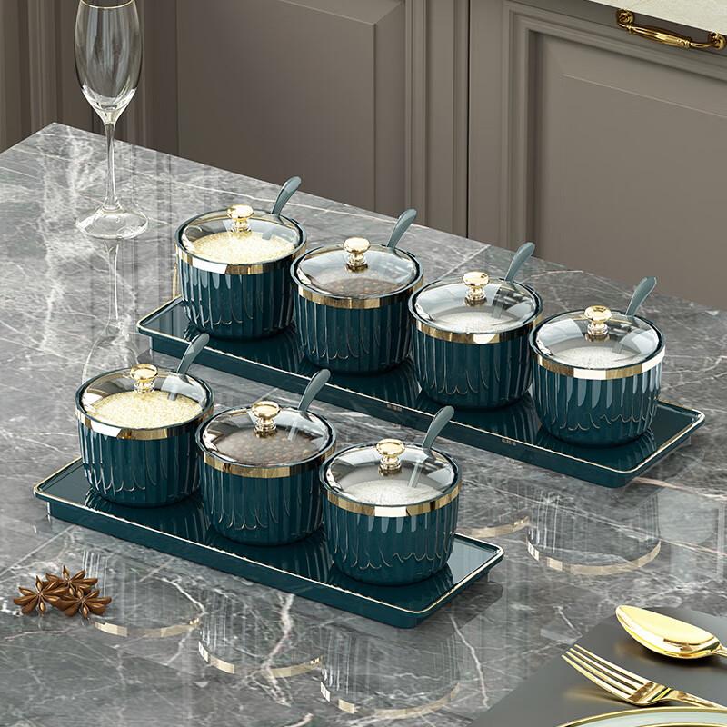 

Light Luxury Plastic Kitchen Seasoning Box 4 Compartments