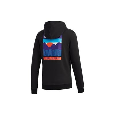 adidas Neo Favorites Patterned Pullover Hoodie Men Tops Black GM2334