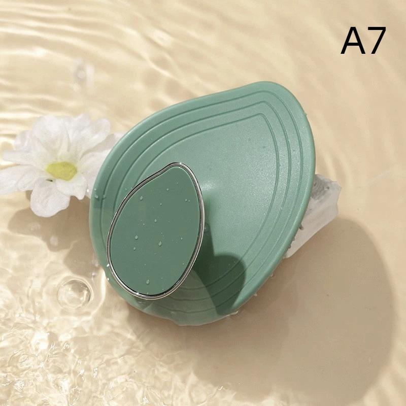1Pcs Home Hair Washing Tool Leaf Hair Wash Massage Brush Scalp Cleansing Massage Shampoo Comb Hair Brush
