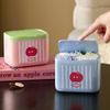 Automatic-Lift Swab Storage Box Dustproof Sealed Makeup Pad Organizer No-Drilling Multi-function Desktop Container For Bathroom