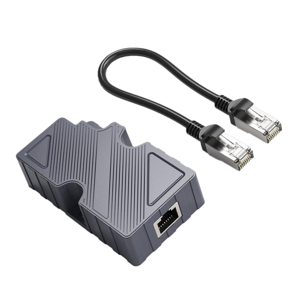 Injektor PoE GigE 150W z ochroną przeciwprzepięciową i ESD, konwerter DC 12V do 48V, zestaw adaptera Ethernet